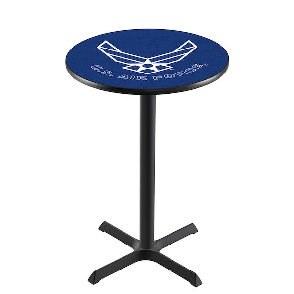 42" Blk Wrinkle U.S. Air Force Pub Table